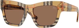Burberry BE4449 414673 Womens Sunglasses Brown Size 53