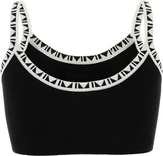 Versace Logo-Patterned Knit Sweater - Black