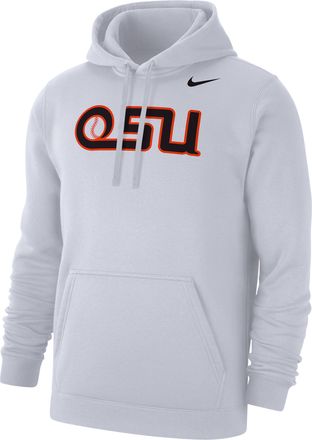 Nike Oregon State Beavers Club Fleece Nike Mens Baseball Pullover Hoodie in White | M31777P576ORST-WHT