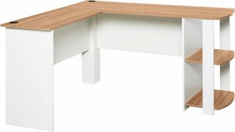 HOMCOM Homcom - Mesa de Ordenador pc Escritorio para Oficina Hogar Esquinera Forma l Madera