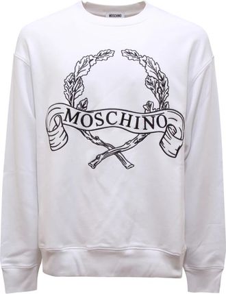 Moschino Felpa Sweatshirt - Heren - Sweatshirts - Wit - M - Katoen - Hoodies & sweatvesten