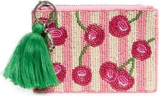 Collection XIIX Stripe Cherry Beaded Coin Pouch in Pink Multi at Nordstrom Rack