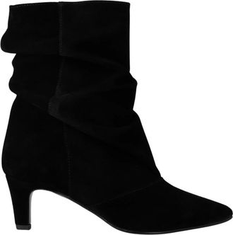 Via Roma 15 4770 Velours Laars - Dames - Laarzen met Hak - Zwart - 38 EU - Leer - Schoenen