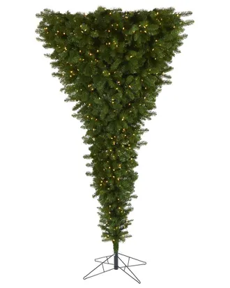 Nearly Natural 8Ft. Sun Valley Spruce Upside Down Artificial Christmas Tree