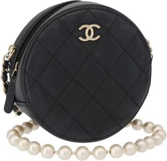 Chanel Pre-owned Mini Bags, female, Black, Size: ONE SIZE Pre-owned Leather Mini Bag