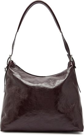 Christophe Lemaire Belted Leather Hobo bag - Dark Brown - One Size