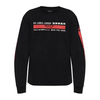 44 Label Group Long Sleeve Tops, male, Black, Size: 2XL Long Sleeve T-Shirt