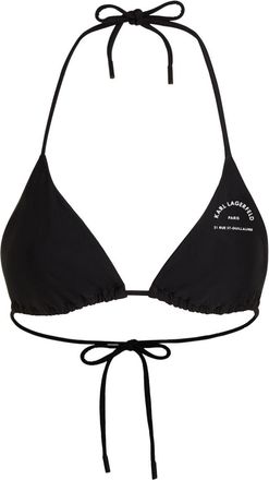 Karl Lagerfeld Top bikini Rue St-Guillaume a triangolo - Nero