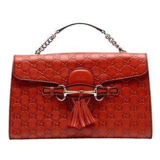Gucci Pre-owned Handbags, female, Orange, Size: ONE SIZE Pre-owned Vintage Handbag