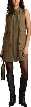Reiss Essie Utility Linen-Blend Dress