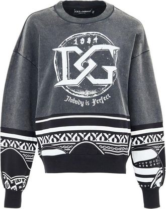 Dolce & Gabbana Black Cotton Mens Sweatshirt