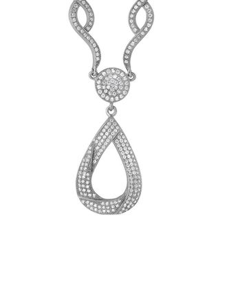 Genevive Silver Cz Necklace