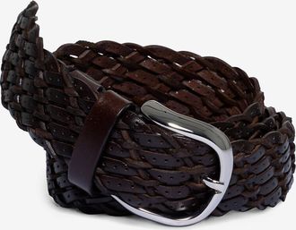 Brunello Cucinelli Flechtg&uuml;rtel aus perforiertem Leder - 35 mm