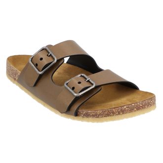 Saint Laurent GLAD LEREN JIMMY FLAT SANDALEN