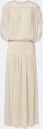 Isabel Marant Nesrine beaded shirred silk maxi dress