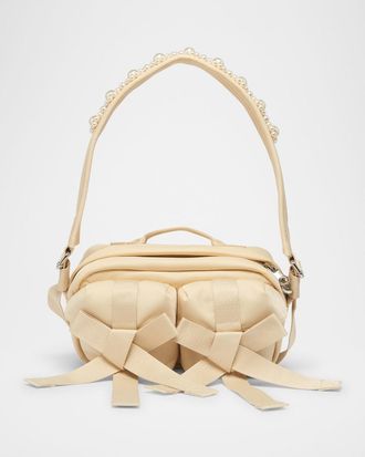Simone Rocha Utility Bow Pearly Pochette Shoulder Bag