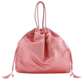 Prada Pre-owned Bucket Bags, female, Pink, Size: ONE SIZE Pre-owned Satin Handbag