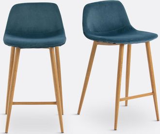 La Redoute Interieurs Set van 2 halfhoge barstoelen, Lavergne