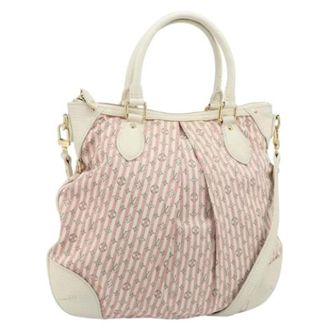 Louis Vuitton Pre-owned Linnen Handtas - Dames - Pre-owned - Roze - Maat: ONE Size Linnen