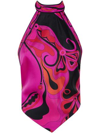 Emilio Pucci Top In Seta Silk Twill Top