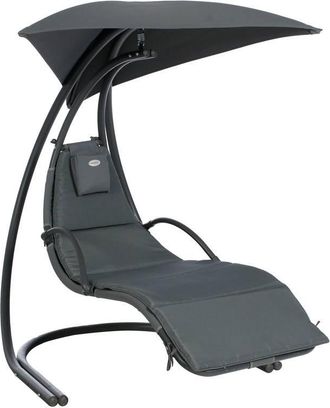 Hesperide Hesperide - Silla Colgante Mallorca De Acero Tratado Con Epoxi Color Pizarra - Hesp&eacute;ride