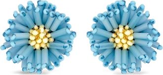 Oscar De La Renta Pompom Flower oorbellen - Blauw