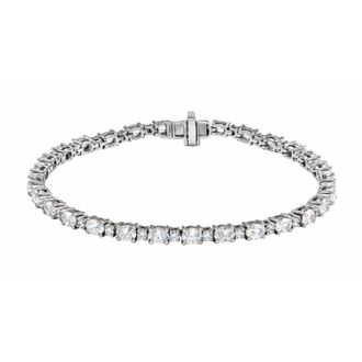 Diamond2Deal 14k Gold 5 1/2 CTW Lab-Grown Diamond Line Bracelet 7
