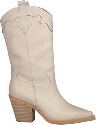 Alma En Pena Alma EN Pena, Schoenen, Dames, Beige, 38 EU, Geborduurde laars met hak