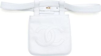 Chanel 1985-1993 CC leather belt bag - women - Caviar Leather - One Size - White