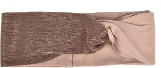 Brunello Cucinelli Almond Butter Beaded Headband, Size Medium