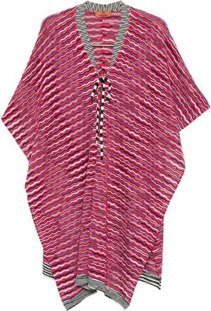 Missoni Poncho a righe - Rosso