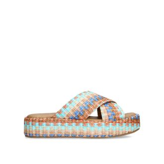 Steve Madden Womens Suede Tulum Multi Sandals - Multicolour - Size UK 5