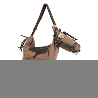 Generic Shoulder Bags for Women - PU Leather Horse Shape Messenger Pouch - Trendy Shoulder Pouch with Adjustable Strap | for Shopping Travel School Daily Comm