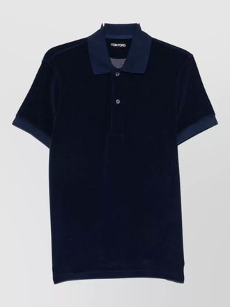 Tom Ford towelling short-sleeve polo shirt