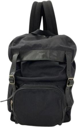 Saint Laurent Pre-owned Vintage Canvas Rugzak - Dames - Vintage Rugzakken - Zwart - ONE Size - Vintage