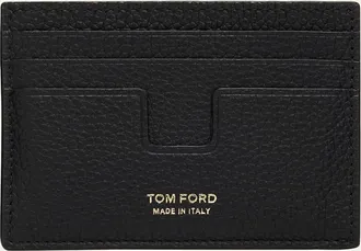 Tom Ford Mens Logo Leather Card Holder