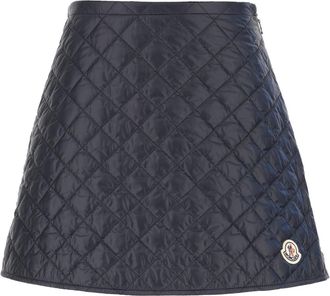Moncler Midnight Blue Nylon Mini Skirt