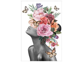 Schubiger M&ouml;bel Digitaldruck auf Glas Sch&ouml;nheit mit Blumenper&uuml;cke