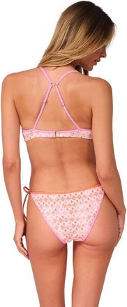 Swim Systems Kit Tie Side Bikini Swim Bottoms in Coral Kiss Scrunch at Nordstrom, Size X-Small