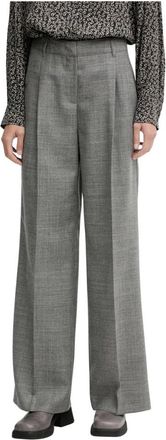 Marc O'Polo Wijde broek - Dames - Wijde Broeken - Grijs - M - Wol - Broeken