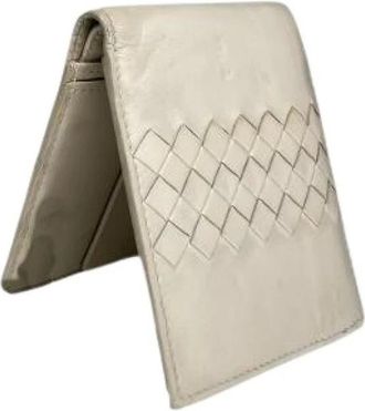 Bottega Veneta Pre-owned Wallets, female, White, Size: ONE SIZE Pre-owned Leather Wallet