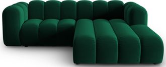 MICADONI 3-Sitzer Design Modul Ecksofa Lupine mit Eckteil rechts - Samtbezug