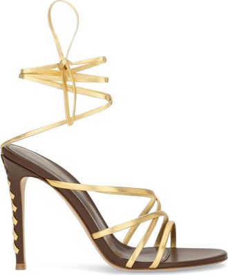 Gianvito Rossi Zaira 105 Sandal in Gold Leather at Nordstrom, Size 38.5