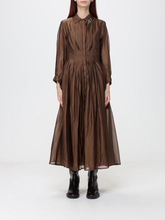 Max Mara S Max Mara Abito chemisier midi in organza di seta con ricami gioiello