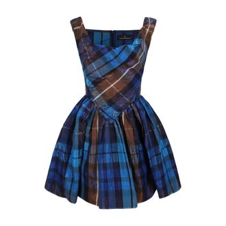 Vivienne Westwood Kleedjes, Dames, Veelkleurig, S, Tartan Mini Jurk