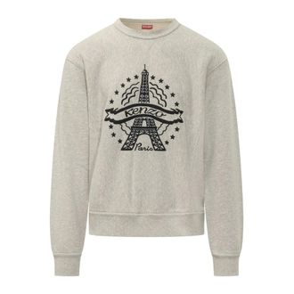 Kenzo Eiffel Tower Sweat - male - Kenzo - Sweatshirts - Gray - XL - Sweatshirts & Hoodies