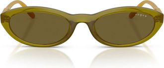 Vogue Sunglasses Vo5697 Su 328373 Olive Green/Dark Brown Woman