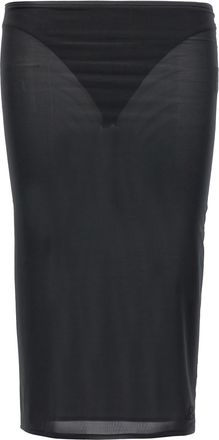 Courr&egrave;ges Black Second Skin skirt