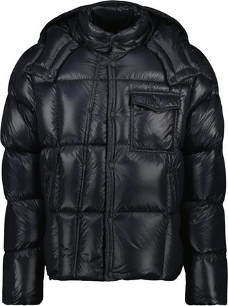Moncler Zwarte Serfanto Pufferjas - Heren - Winterjassen - Zwart - M - Nylon - Jassen