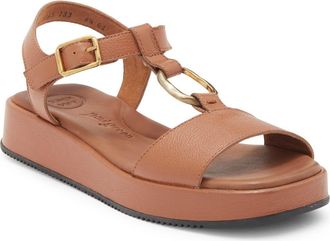 Paul Green Super Soft Platform Sandal in Cognac Leather at Nordstrom Rack, Size 10.5Us / 8Uk